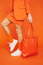 Load image into Gallery viewer, ORANGE PENCIL SKIRT
