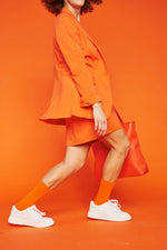 Load image into Gallery viewer, ORANGE PENCIL SKIRT
