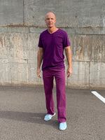 Load image into Gallery viewer, Monochrome Men&#39;s Purple Pants and Purple Shirt
