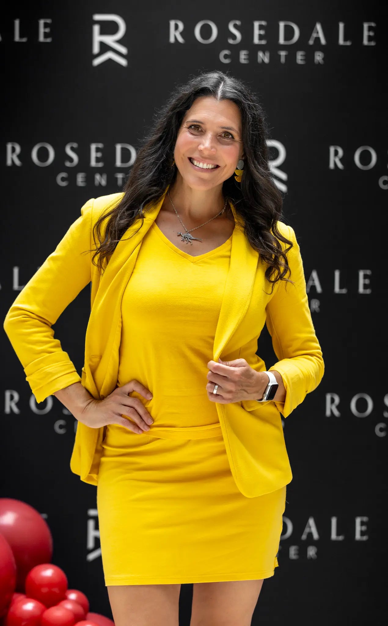 Monochrome Yellow Pencil Skirt and Blazer