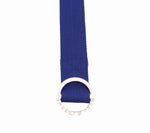 Load image into Gallery viewer, Monochrome offers stylish, elevated products in the six core colors. The Blue Belt is simply that: blue. Features blue woven fabric with a stainless steel circle buckle. Bright blue buckle for those wanting a plain and stylish buckle. Perfect for an upscale urban look with everyday utility.
