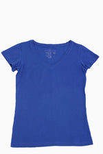 Load image into Gallery viewer, BLUE WOMEN&#39;S V-NECK T-SHIRT

